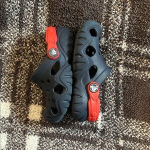 CROCS Kids Navy and Red Water Shoes